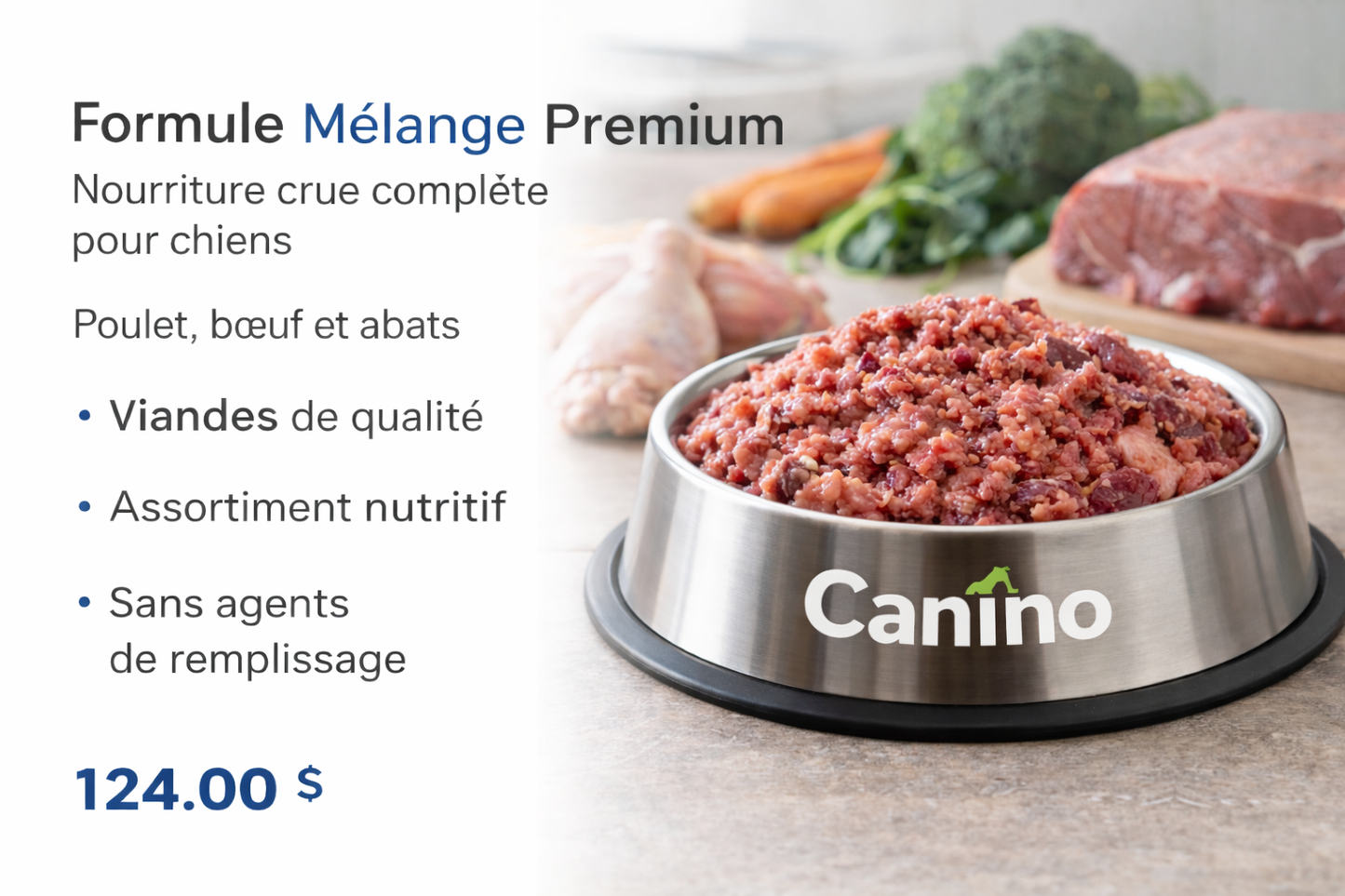 Formule Mélange Premium — Nourriture crue complète pour chiens