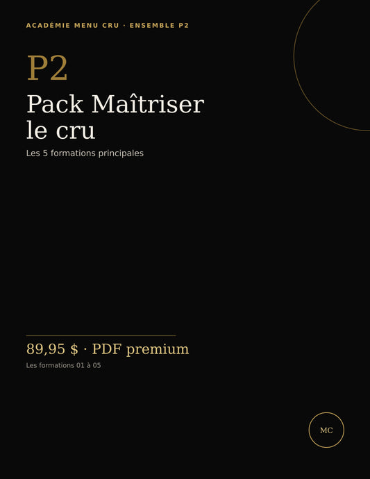 Pack Maîtriser le cru