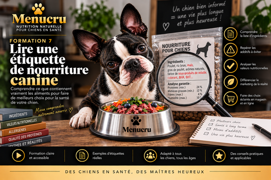 Formation 7 Menucru — Lire une étiquette de nourriture canine